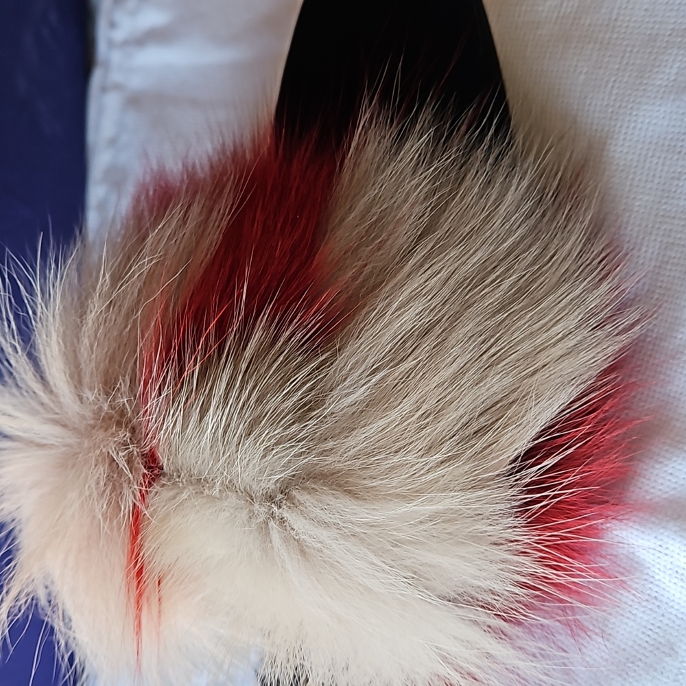 Stuart Weitzman Furgetit Fox Fur Flats Multicolored Mules Size M5.5 - Picture 12 of 17
